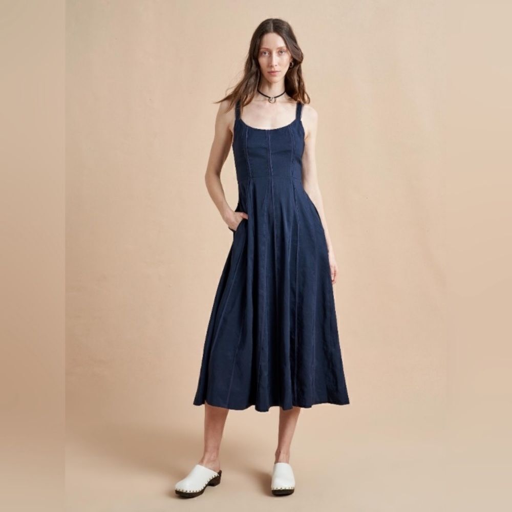 La Ligne Georgia Dress In Navy Blue Size Xl
